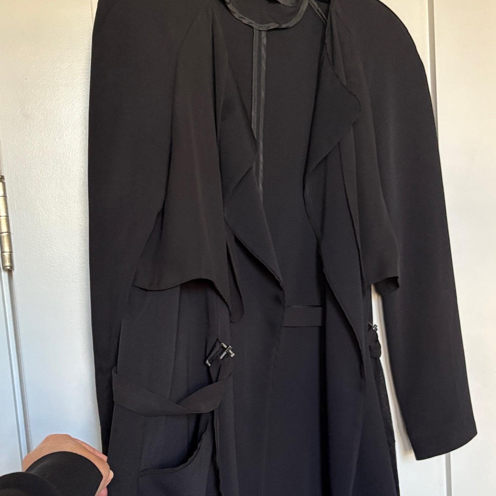 Zara Basic Black lightweight trench - image 6